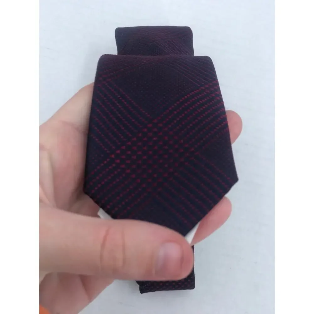Nordstrom Kids Red/Navy Pattern Silk Tie One Size Necktie NEW youth